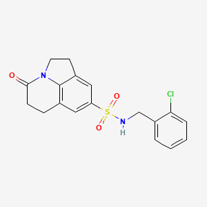 N-(2-chlorobenzyl)-4-oxo-1,2,5,6-tetrahydro-4H-pyrrolo[3,2,1-ij]quinoline-8-sulfonamide