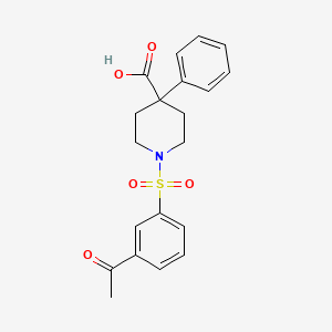 1-[(3-Acetylphenyl)sulfonyl]-4-phenylpiperidine-4-carboxylic acid