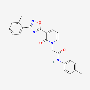 2-(2-oxo-3-(3-(o-tolyl)-1,2,4-oxadiazol-5-yl)pyridin-1(2H)-yl)-N-(p-tolyl)acetamide