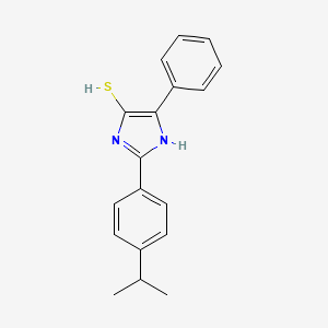 molecular formula C18H18N2S B2809800 5-phenyl-2-[4-(propan-2-yl)phenyl]-1H-imidazole-4-thiol CAS No. 1325306-39-5