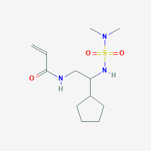 molecular formula C12H23N3O3S B2809819 N-{2-cyclopentyl-2-[(dimethylsulfamoyl)amino]ethyl}prop-2-enamide CAS No. 2094669-65-3