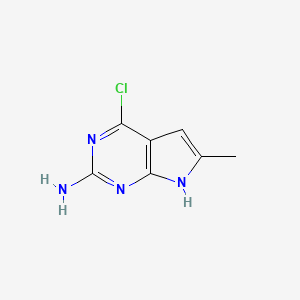 B2809847 2-Amino-4-chloro-6-methyl-7H-pyrrolo[2,3-D]pyrimidine CAS No. 204929-06-6
