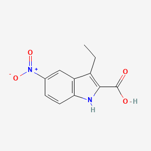 molecular formula C11H10N2O4 B2809851 3-Ethyl-5-nitro-1H-indole-2-carboxylic acid CAS No. 446830-63-3