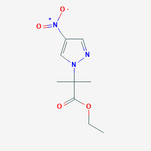 molecular formula C9H13N3O4 B2809854 ethyl 2-methyl-2-(4-nitro-1H-pyrazol-1-yl)propanoate CAS No. 1002243-73-3