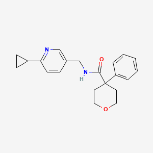 molecular formula C21H24N2O2 B2809874 N-[(6-cyclopropylpyridin-3-yl)methyl]-4-phenyloxane-4-carboxamide CAS No. 2320885-20-7