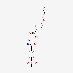 4-butoxy-N-[5-(4-methylsulfonylphenyl)-1,3,4-oxadiazol-2-yl]benzamide