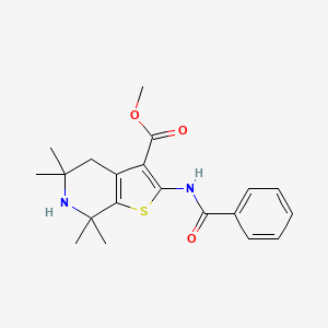 Methyl 2-benzamido-5,5,7,7-tetramethyl-4,5,6,7-tetrahydrothieno[2,3-c]pyridine-3-carboxylate