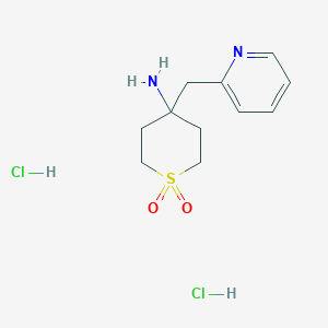4-Amino-4-(pyridin-2-ylmethyl)-1Lambda(6)-thiane-1,1-dione dihydrochloride