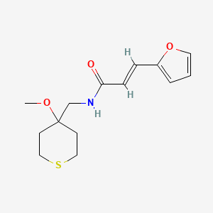 (E)-3-(furan-2-yl)-N-((4-methoxytetrahydro-2H-thiopyran-4-yl)methyl)acrylamide