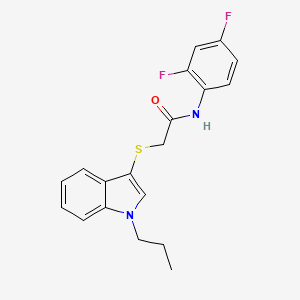 N-(2,4-difluorophenyl)-2-((1-propyl-1H-indol-3-yl)thio)acetamide