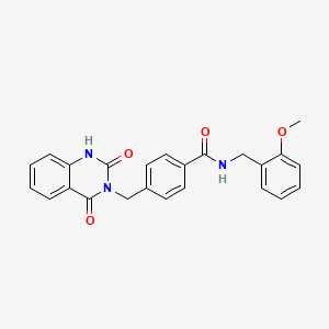 4-((2,4-dioxo-1,2-dihydroquinazolin-3(4H)-yl)methyl)-N-(2-methoxybenzyl)benzamide