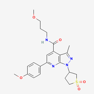 1-(1,1-dioxidotetrahydrothiophen-3-yl)-6-(4-methoxyphenyl)-N-(3-methoxypropyl)-3-methyl-1H-pyrazolo[3,4-b]pyridine-4-carboxamide