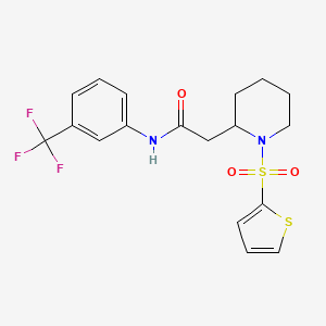 2-(1-(thiophen-2-ylsulfonyl)piperidin-2-yl)-N-(3-(trifluoromethyl)phenyl)acetamide