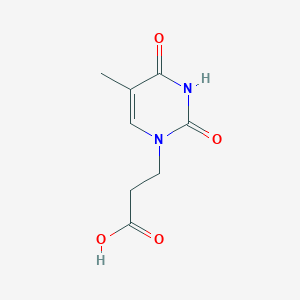molecular formula C8H10N2O4 B2809909 3-(5-methyl-2,4-dioxo-3,4-dihydropyrimidin-1(2H)-yl)propanoic acid CAS No. 6214-59-1