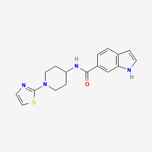 molecular formula C17H18N4OS B2809910 N-[1-(1,3-THIAZOL-2-YL)PIPERIDIN-4-YL]-1H-INDOLE-6-CARBOXAMIDE CAS No. 1448034-04-5