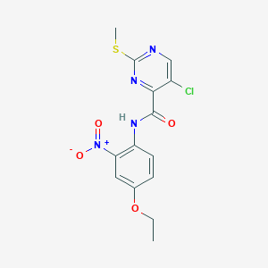 5-chloro-N-(4-ethoxy-2-nitrophenyl)-2-(methylsulfanyl)pyrimidine-4-carboxamide