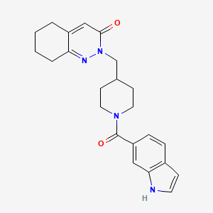 molecular formula C23H26N4O2 B2809918 2-{[1-(1H-indole-6-carbonyl)piperidin-4-yl]methyl}-2,3,5,6,7,8-hexahydrocinnolin-3-one CAS No. 2178770-96-0
