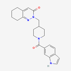 2-{[1-(1H-indole-6-carbonyl)piperidin-4-yl]methyl}-2,3,5,6,7,8-hexahydrocinnolin-3-one