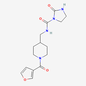 N-((1-(furan-3-carbonyl)piperidin-4-yl)methyl)-2-oxoimidazolidine-1-carboxamide