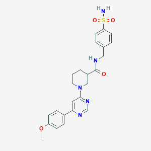 1-(6-(4-methoxyphenyl)pyrimidin-4-yl)-N-(4-sulfamoylbenzyl)piperidine-3-carboxamide