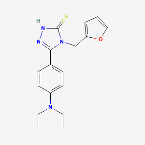 5-[4-(diethylamino)phenyl]-4-(furan-2-ylmethyl)-4H-1,2,4-triazole-3-thiol