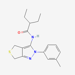 2-ethyl-N-[2-(3-methylphenyl)-4,6-dihydrothieno[3,4-c]pyrazol-3-yl]butanamide