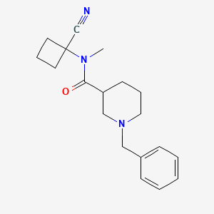 molecular formula C19H25N3O B2809940 1-benzyl-N-(1-cyanocyclobutyl)-N-methylpiperidine-3-carboxamide CAS No. 1311809-56-9