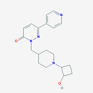 2-{[1-(2-Hydroxycyclobutyl)piperidin-4-yl]methyl}-6-(pyridin-4-yl)-2,3-dihydropyridazin-3-one