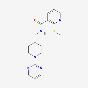 2-(methylthio)-N-((1-(pyrimidin-2-yl)piperidin-4-yl)methyl)nicotinamide
