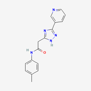 2-(3-(pyridin-3-yl)-1H-1,2,4-triazol-5-yl)-N-(p-tolyl)acetamide