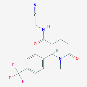 molecular formula C16H16F3N3O2 B2809972 N-(cyanomethyl)-1-methyl-6-oxo-2-[4-(trifluoromethyl)phenyl]piperidine-3-carboxamide CAS No. 1427567-15-4