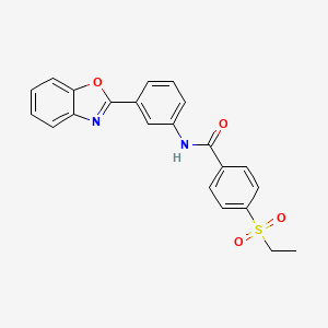 molecular formula C22H18N2O4S B2809977 N-(3-(benzo[d]oxazol-2-yl)phenyl)-4-(ethylsulfonyl)benzamide CAS No. 941891-45-8