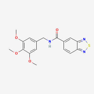 molecular formula C17H17N3O4S B2809981 N-[(3,4,5-trimethoxyphenyl)methyl]-2,1,3-benzothiadiazole-5-carboxamide CAS No. 1203335-39-0