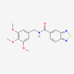 molecular formula C17H17N3O4S B2809981 N-(3,4,5-trimethoxybenzyl)benzo[c][1,2,5]thiadiazole-5-carboxamide CAS No. 1203335-39-0