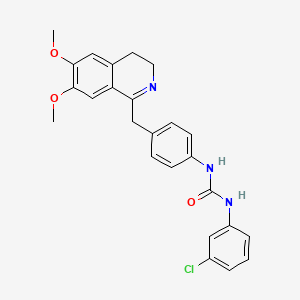 1-(3-Chlorophenyl)-3-[4-[(6,7-dimethoxy-3,4-dihydroisoquinolin-1-yl)methyl]phenyl]urea