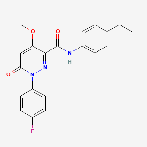 molecular formula C20H18FN3O3 B2809990 N-(4-ethylphenyl)-1-(4-fluorophenyl)-4-methoxy-6-oxo-1,6-dihydropyridazine-3-carboxamide CAS No. 1005297-18-6