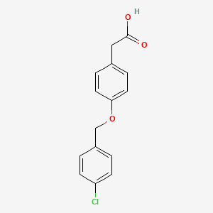 molecular formula C15H13ClO3 B2809995 2-{4-[(4-Chlorophenyl)methoxy]phenyl}acetic acid CAS No. 125721-51-9