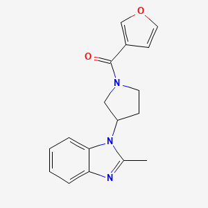 furan-3-yl(3-(2-methyl-1H-benzo[d]imidazol-1-yl)pyrrolidin-1-yl)methanone