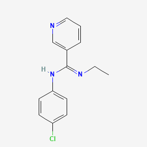 N-(4-chlorophenyl)-N'-ethyl-3-pyridinecarboximidamide