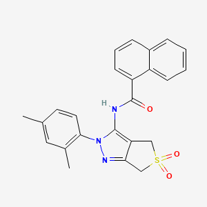 molecular formula C24H21N3O3S B2809999 N-[2-(2,4-dimethylphenyl)-5,5-dioxo-4,6-dihydrothieno[3,4-c]pyrazol-3-yl]naphthalene-1-carboxamide CAS No. 681268-29-1