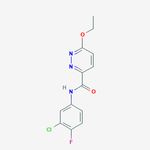 molecular formula C13H11ClFN3O2 B2810011 N-(3-chloro-4-fluorophenyl)-6-ethoxypyridazine-3-carboxamide CAS No. 1351612-62-8