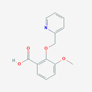 molecular formula C14H13NO4 B2810022 3-Methoxy-2-(pyridin-2-ylmethoxy)benzoic acid CAS No. 926207-23-0