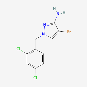 molecular formula C10H8BrCl2N3 B2810023 4-bromo-1-(2,4-dichlorobenzyl)-1H-pyrazol-3-amine CAS No. 895929-80-3