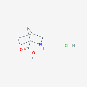 molecular formula C8H14ClNO2 B2810027 Methyl 2-azabicyclo[2.2.1]heptane-1-carboxylate;hydrochloride CAS No. 1824224-77-2