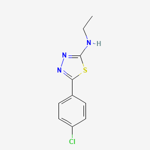 molecular formula C10H10ClN3S B2810044 5-(4-chlorophenyl)-N-ethyl-1,3,4-thiadiazol-2-amine CAS No. 35317-61-4