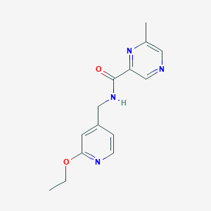 molecular formula C14H16N4O2 B2810056 N-[(2-ethoxypyridin-4-yl)methyl]-6-methylpyrazine-2-carboxamide CAS No. 2415538-46-2
