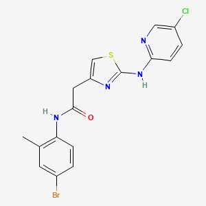 molecular formula C17H14BrClN4OS B2810057 N-(4-溴-2-甲基苯基)-2-(2-((5-氯吡啶-2-基)氨基)噻唑-4-基)乙酰胺 CAS No. 1327311-62-5