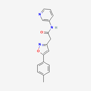 molecular formula C17H15N3O2 B2810064 N-(pyridin-3-yl)-2-(5-(p-tolyl)isoxazol-3-yl)acetamide CAS No. 952976-34-0