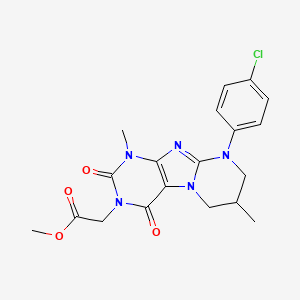 B2810081 methyl 2-[9-(4-chlorophenyl)-1,7-dimethyl-2,4-dioxo-7,8-dihydro-6H-purino[7,8-a]pyrimidin-3-yl]acetate CAS No. 877786-74-8