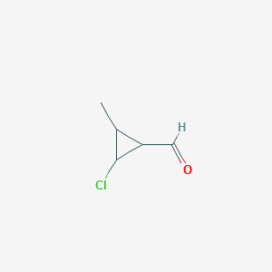 molecular formula C5H7ClO B2810100 2-Chloro-3-methylcyclopropane-1-carbaldehyde CAS No. 139387-00-1